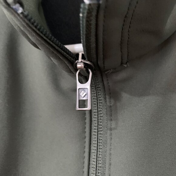 COLUMBIA Womens Olive Green Soft Shell Full Zip Jacket w/ Pockets Size M - Picture 8 of 9